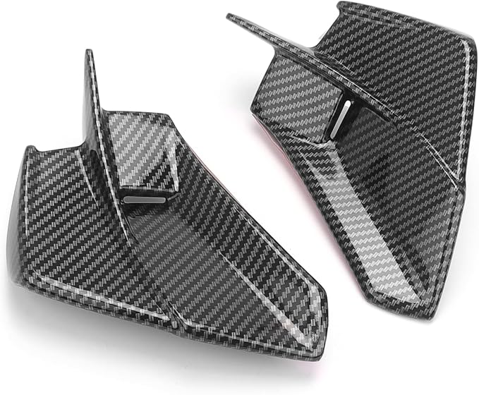 Motorcycle Winglets Wind Deflector Fairing Kits for Kawasaki Ninja ZX-4RR ZX-4R ZX-25R 2019-2024 Winds Spoiler Trim Exterior Adhesive Accessories (Carbon Fiber Texture)