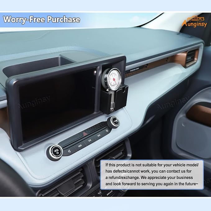 Aunginsy Center Console Dashboard Storage Box Compatible with Ford Maverick 2022 2023 2024 Multimedia Display Right Side Panel Drawer Organizer Tray Navigation Screen Side Cubby Insert ABS Accessories
