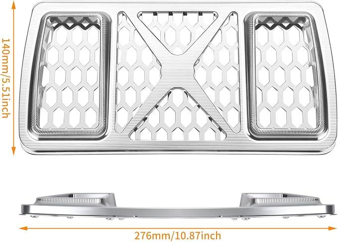 Radiator Guard Grille Oil Cooler Cover Fit For Harley Touring Road King Street Glide Electra Glide Ultra Limited 2023.5-2025 Silver