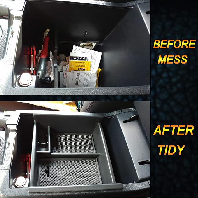 JKCOVER Center Console Organizer Tray and Armrest Cover Compatible with Toyota 4Runner 2010-2020 2021 2022 2023 Toyota 4Runner Accessories