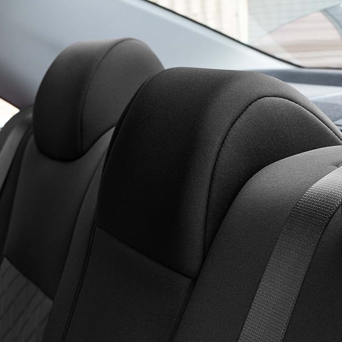 FH Group Custom Fit Seat Covers Specifically Made for 2012-2017 Toyota Camry LE | SE | XSE | XLE - Ultraflex Neoprene Waterproof Car Seat Cover, Rear Set Black