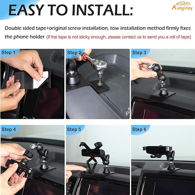 Aunginsy Car Cell Phone Mount Compatible with Nissan Frontier 2022-2024 Center Console Phone Holder Dash Panel Mobile Phone Bracket Universal Phone Navigation Stand Fit All Smart Phones Accessories
