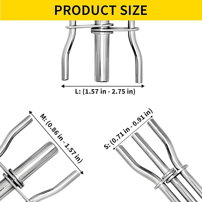 Hydraulic Seal Installation Tool Kit, Hydraulic Cylinder Piston Repair Seal Tools, U-Cup Rod Seal Installation Tool kit, Bearing Internal Sealing Ring Installation Tool, 3 pcs (Metallic)