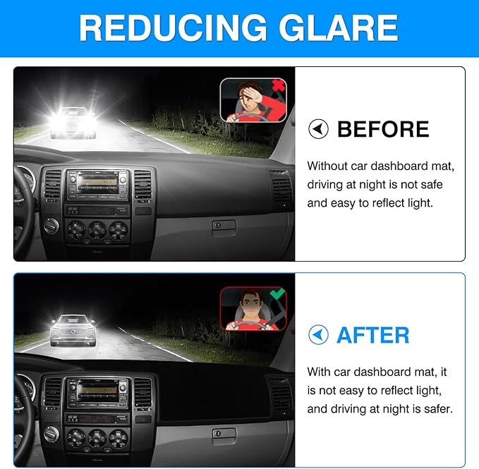 Autorder Dashboard Cover Mat for Toyota 4Runner 2003 2004 2005 2006 2007 2008 2009 Accessories Dash Cover Upgrade Velvet Dash Mat Sunshade Glare UV Rays Protector (Without Dash Speaker)