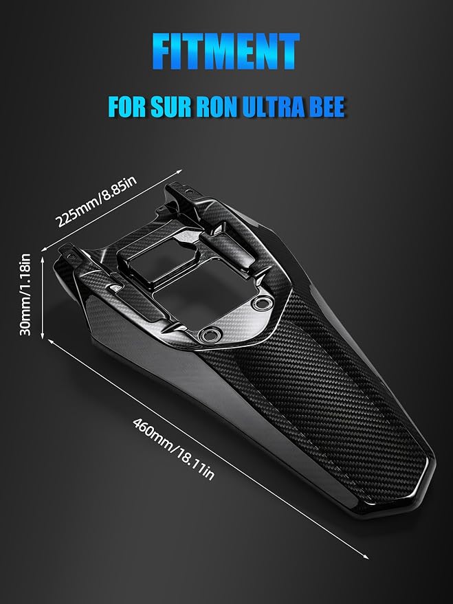 Carbon Fiber Rear Fender for Surron Ultra Bee,Electric Dirt Bike Rear Mud Guard Protector for Sur Ron Ultra Bee