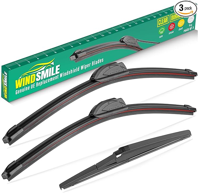 18" 18" 11" Windshield Wiper Blades Replacement for Chevy Chevrolet HHR 2006 2007 2008 2009 2010 2011 Premium All Weather Front Rear Wipers Set - OEM Quality (Pack of 3)