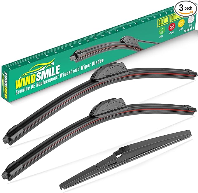 18" 18" 11" Windshield Wiper Blades Replacement for Chevy Chevrolet HHR 2006 2007 2008 2009 2010 2011 Premium All Weather Front Rear Wipers Set - OEM Quality (Pack of 3)