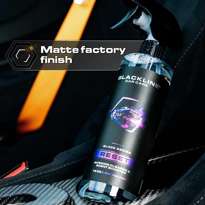 Blackline Luxury Scented Leather Interior Car Cleaner Reset Deep Cleans & Deodorizes All Surfaces, pH-Neutral High-Foam Formula, Long-Lasting Premium Fragrance and Deodorization for Car - Oasis