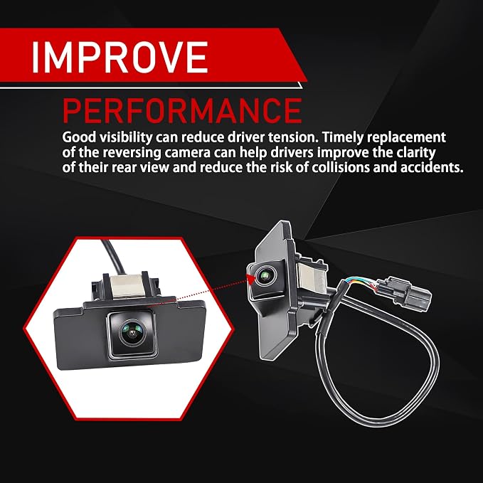 95760E8000 Rear View Backup Camera Parking Assist Camera | Compatible With 2014 2015 2016 Kia Cadenza, High Definition, Image Waterproof Housing, Replace 95760 E8000, 95760 3R500