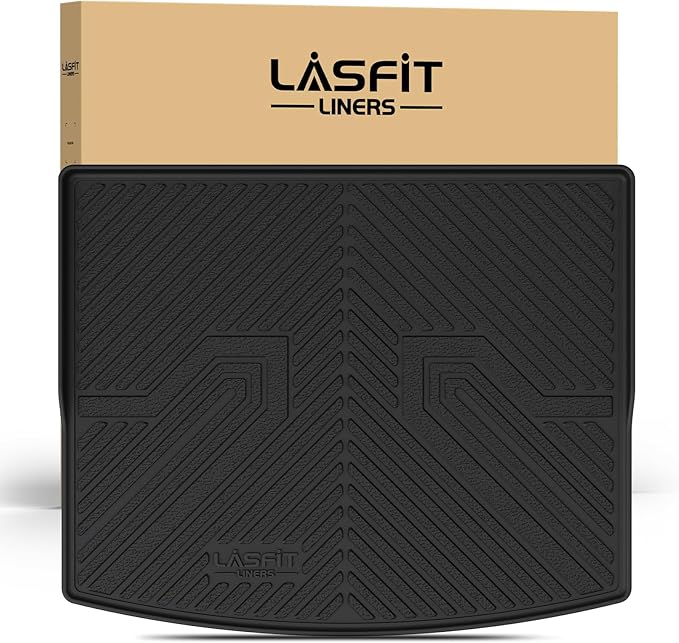 LASFIT Cargo Mat for Kia Seltos 2021-2026 (Only Fit with Cargo Floor in the Lower Position), All Weather TPE Custom Fit Car Trunk Mat Cargo Liners Accessories, Black