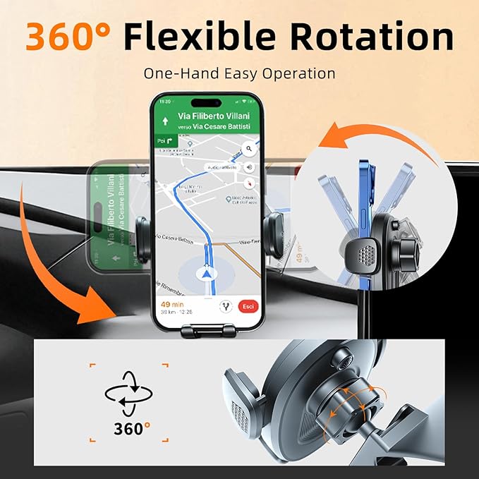 Car Phone Holder for Ford Explorer (2020-2023 2024),Dashboard Phone Mount,360 Phone Holder Rotating,Hands Free Mobile Holder,Car Mount for iPhone,Samsung & Android,2022 Explorer Interior Accessories