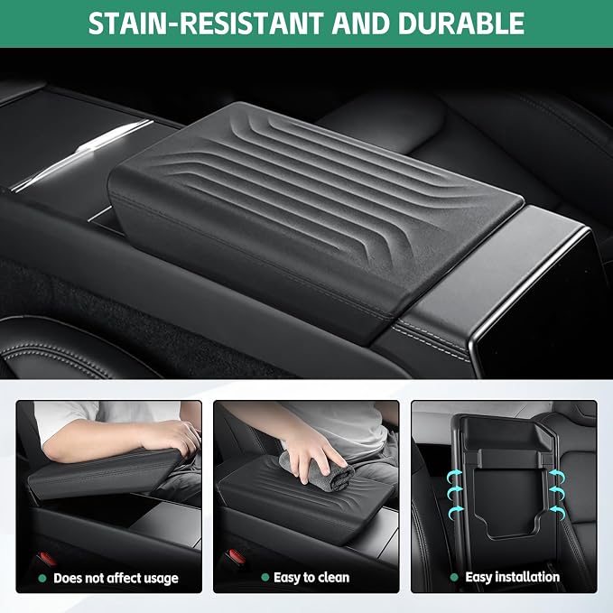 Center Console Organizer Tray for Tesla Model Y Juniper Accessories, Armrest Hidden Storage Box Cup Holder Armrest Cover for Tesla Model Y Juniper 2025 2026 5PCS