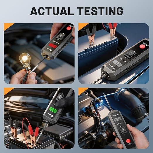 VDIAGTOOL V100 PRO Power Circuit Probe Tester, 6V-30V DC Multifunctional Car Test Light Automotive with Component Activation, Voltage, Continuity Test, Overload Protection for Car SUV RV Motorcycle