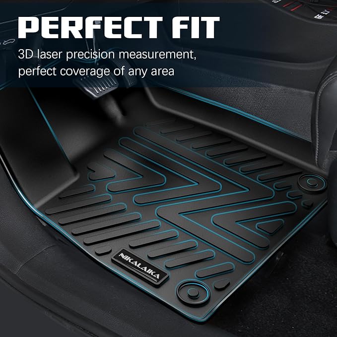 Floor Mats for 2015-2026 Ford F150 Super Cab & Extended Cab (Not for SuperCrew Cab), TPE All Weather Car Floor Liners, Anti-Slip Automotive Mats Compatible with F150 Accessories, Black