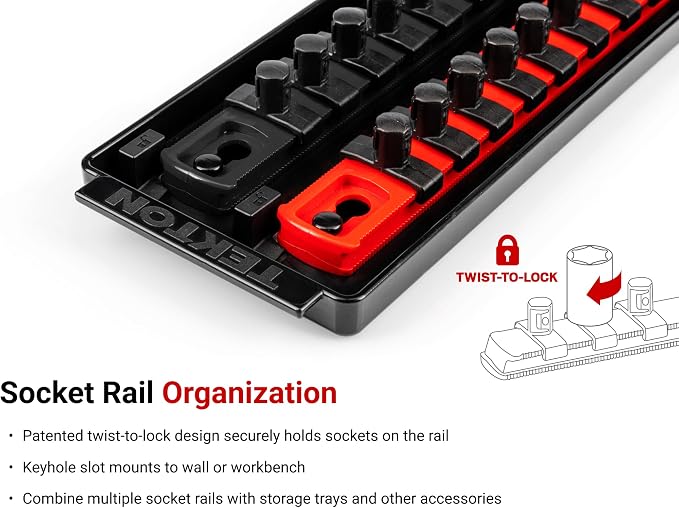 TEKTON 3/8 Inch Drive 12-Point Socket Set, 19-Piece | SHD91116