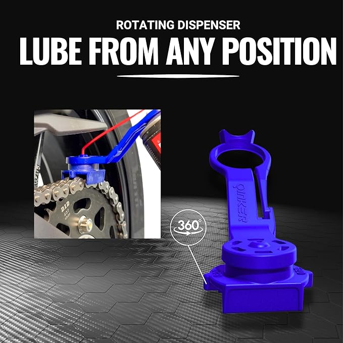 Oinker® Chain Lube Applicator – [Eliminate Overspray and Fling-Off with Motorcycle Chain Oiler for 525 Chains] – Mess-Free Application