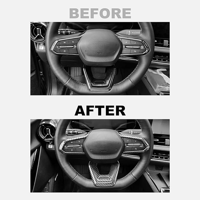 Premium Car Steering Wheel Handle Frame Cover, Compatible with Chevy Equinox RS 2025-2026 Accessories– Anti-Slip, Universal Fit, Easy Install & Luxury Upgrade Accessories (Carbon Fiber Pattern)
