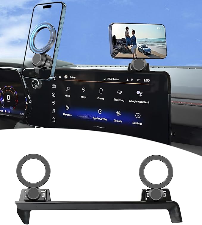 Magnetic Car Phone Mount for 2023 2024 2025 2026 Chevrolet Colorado Accessories,for MagSafe Strong Magnets Cell Phone Holder 11.3-Inch Screen Cradles,with Portable Phone Gripper 360° Rotation