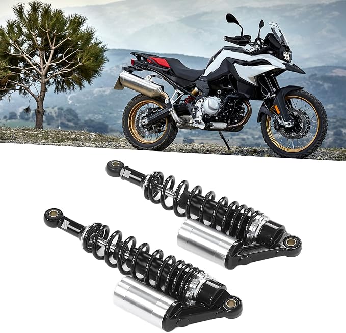 Keenso Aluminum Motorcycle Shock Absorbers, 13.5 Inch for ATV Quad Dirt Sport Bikes