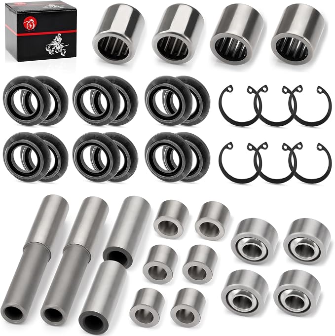 2x Front upper & lower Arm Bearing Bushing Seal Kit Compatible with Kawasaki Brute Force 650 750 4x4i KVF650 KVF750 2005-2013 (NO-4x4)