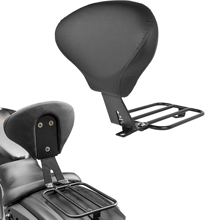 Sissy Bar Fit for Eliminator 450 500 EL450 2024-2026 with Luggage Rack | Motorcycle Detachable Quick Driver Backrest Rear Rest Heavy Duty Steel High Density Foam Weatherproof