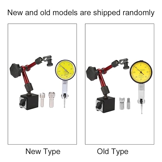 AUNMAS Dial Indicator Magnetic Base Holder Kit, Strong On/Off Switch Magnet Stand with Fine Adjustment and Flexible Arm for Lever Test Indicator
