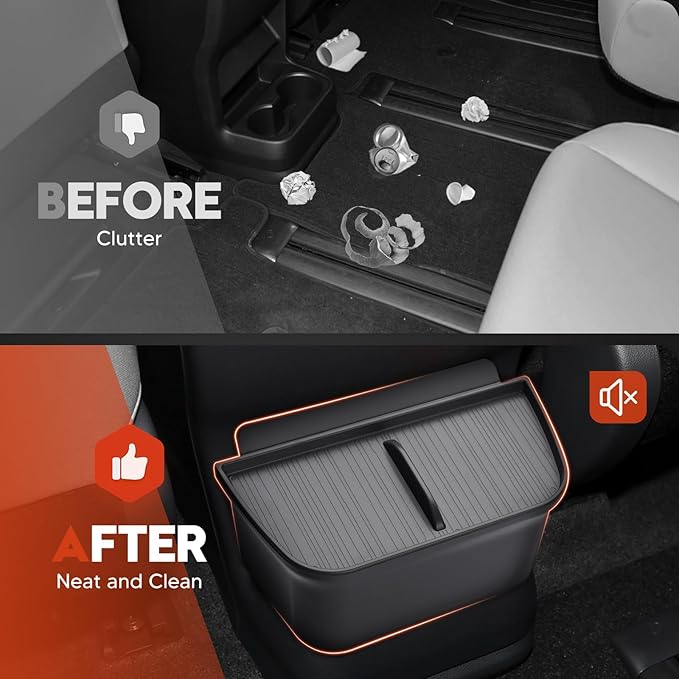 Sunsdrew 2021-2025 Toyota Sienna Trash Can, Waterproof Car Trash Bin with Lid & Cup Holder Organizer, 2-in-1 Garbage Can Storage for Toyota Sienna L LE SE XLE Limited Woodland Accessories