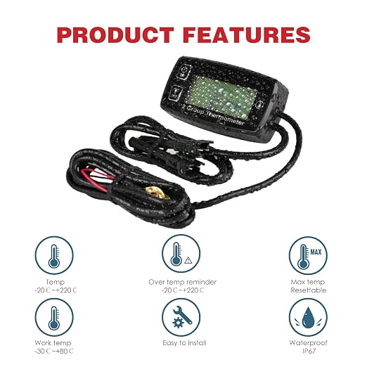 TM004 Digital Thermometer | Backlight, Two Group of Temperature, Max Temperature