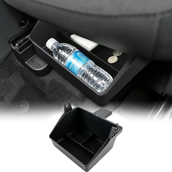 Under-Seat Storage Box for 2022-2026 Ford Maverick Power Seat, Front Row Electric Seat Underseat Organizer with Non-Slip Mat, ABS Material (Not Fit Manual Seat)