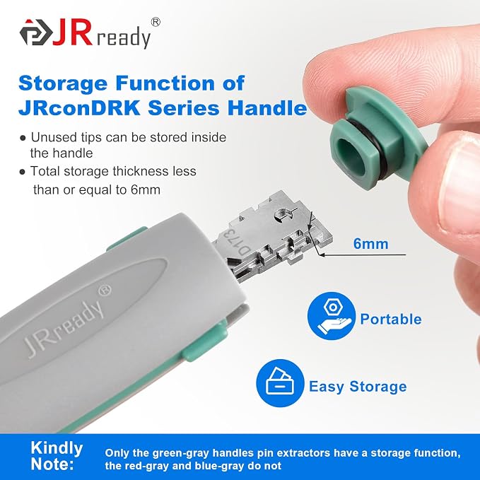JRready 20PCS Pin Removal Tool Kit, Pin Electrical Terminal Release Tool Set for Deutsch, AMP, TE, Molex, Harting, D SUB Connectors-JRconDRK00A20-02