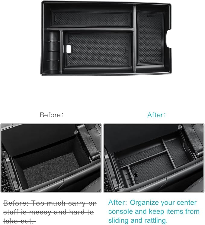 CDEFG for 2025 2026 Lexus RX Center Console Organizer for 2023-2025 2026 Lexus RX 350h 450h 500h Accessories Middle Console Tray Armrest Storage Box