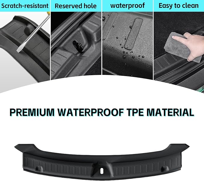 for Tesla Model Y Juniper 2025 2026 Rear Bumper Guard,TPE Rear Trunk Door Sill Protector Accessories