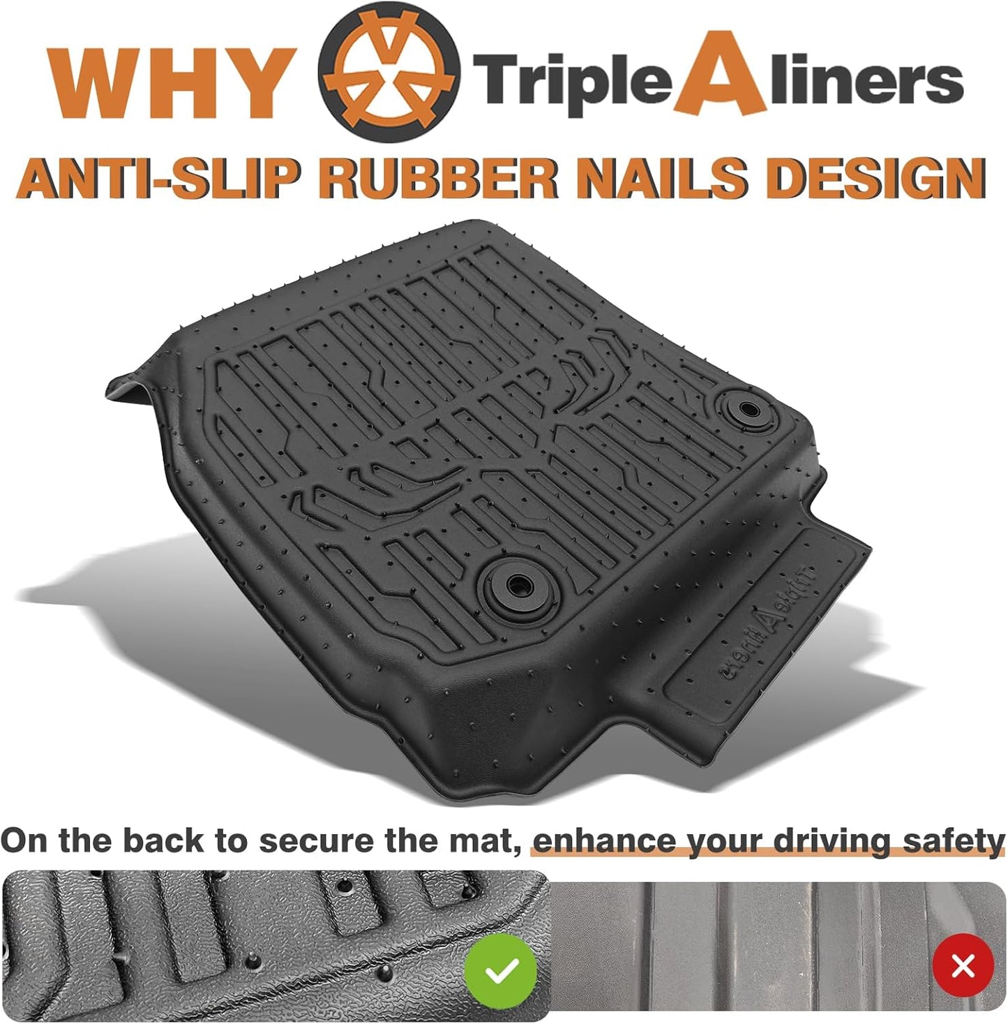 TripleAliners Floor Mats & Trunk Mat All Weather Liners Compatible with 2025 BMW X3 Accessories TPE Cargo Custom Fit Anti-Slip Odorless Full Set Liners Protection(Floor Mats & Trunk Mat)