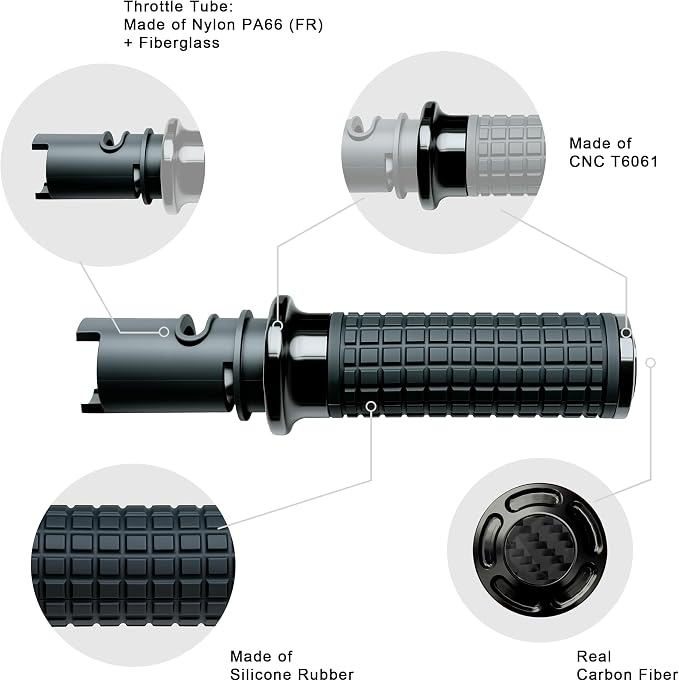 Electronic Throttle Control Handlebar Grips Compatible with 2023 CVO 121 Road Glide/Street Glide, 2024-2025 FLTRX/ST/FLHX, 25-Later Softail