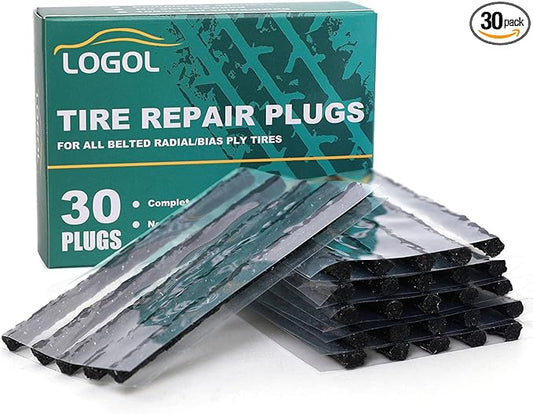 Tire Plugs Heavy Duty (4", 30pcs).Tire Sealing Strip for Puncture Repair are Suitable for Tubeless Tires Car, Light Truck, Motorcycle, ATV, UTV. etc.…