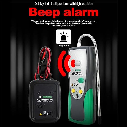 Automotive Short and Open Finder Circuit Tester, Angchun DC 6-24V Car Circuit Breaker Finder Wire Tracer Electrical Adjustable Short Detector Diagnostic Test Tool with Power Probe for Vehicle Repair