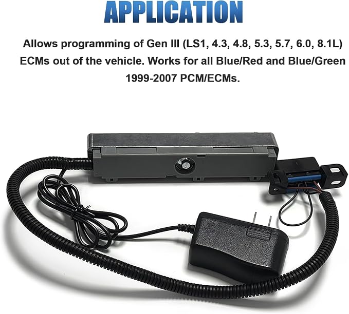 LS Gen 3 ECM PCM Bench Diagnostic Reader with 12V Power Supply, OBD2 Test Harness Compatible with 1999-2007 GM Chevy Vehicles, OBD2 Adapter Fits Mainstream Diagnostic Software