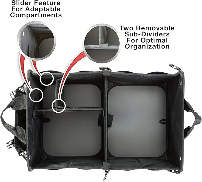 TRUNKCRATEPRO Save 13 per cent off bundle 2 regular trunk organizers (black, blue)