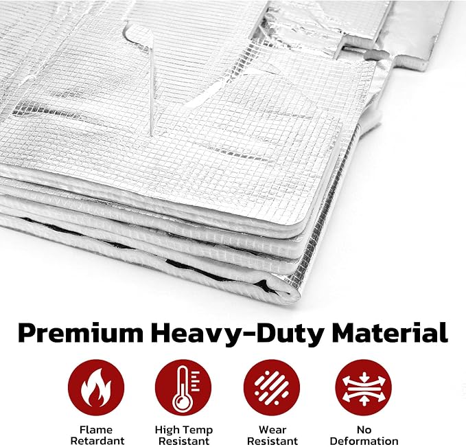 JERBOR Heat Shield Kit Fit for Honda Pioneer 1000/1000-5/1000-3 DLX LE EPS 2015-2022, High Temperature Resistant Exhaust Heat Shield Protection