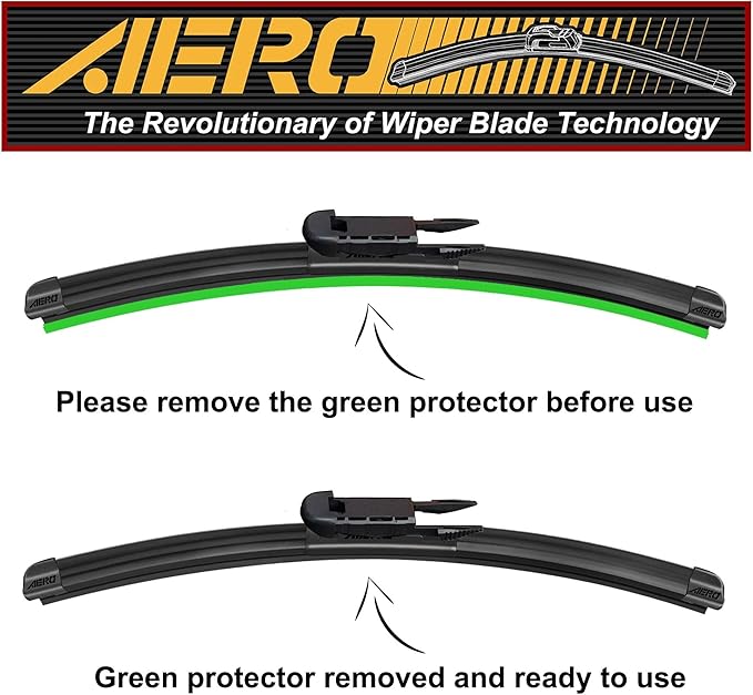 AERO Avenger Wipers OEM Replacement for Ford Edge 2024-2015, 28"+28" Front + 15" Rear, Premium All-Season Windshield Wiper Blades with Extra Squeegee Refills + 1-Year Warranty (Set of 3)