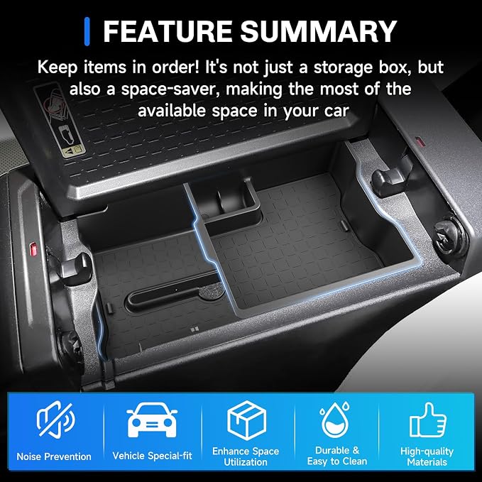 SXCY [Double Layer for 2026 Toyota RAV4 Center Console Organizer for 2026 Toyota RAV4 Accessories for 2026 Toyota RAV4 Console Organizer Armrest Console Tray | 2026 Toyota RAV4 Center Console Organizer[Double Layer]