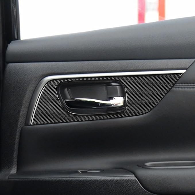 Soft Real Carbon Fiber Compatible with Nissan Altima 2013 2014 2015 2016 2017 2018 Interior Accessories Rear Inner Handle Cover Trim Sticker