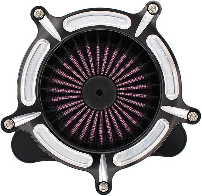 MOTOKU Air Cleaner Intake Turbine Filter For Street Glide, Road King, Electra Glide, Dyna FXDLS, Softail,Touring,Trike FLSTSE FXSBSE 2008-2018