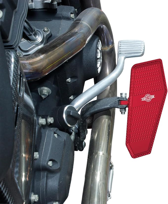 Red Rider's Mini Floorboards Foot Pedal with Male Mounting Bracket, Fits for Harley Davidson 2017-Before Mid-Control FX Dyna, Softail Models and 2016-Later Tourings