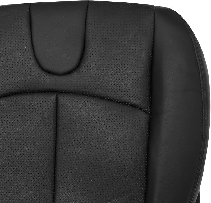 SecosAutoparts Front Perforated Leather Driver and Passenger Side Bottom Seat Cover Black Compatible with Infiniti G37 2008 2009 2010 2011 2012 2013