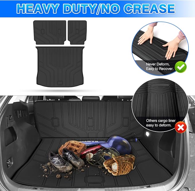 Cartist Cargo Mat Compatible with Ford Edge 2015-2024 Accessories Cargo Liner TPE All Weather Anti-Slip Odorless