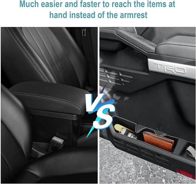 CDEFG 6Pcs for 2025 2026 Toyota Tacoma Side Door Storage Tray Organizer, for 2025-2026 Toyota Tacoma Accessories Front Door & Back Door Handle Pockets Inserts