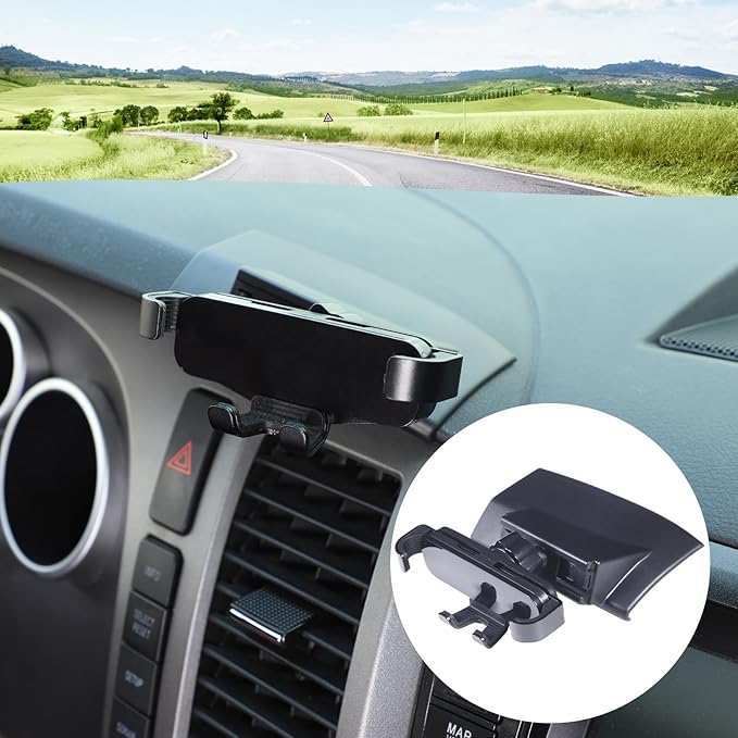HAPPYHORSE Car Phone Mount Compatible with Toyot@ Tundra/Sequoia 2007-2013 Central Control Navigation Cell Phone Holder Dash Clip Dash Panel Mobile Phone Bracket Stand Accessories (Style B)