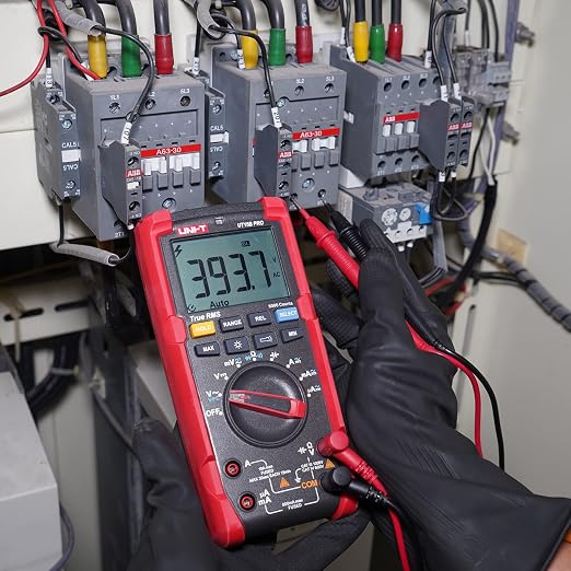 UNI-T UT15B Pro Multi Meter, AC/DC Current AC/DC Voltage Handheld TRMS Voltmeter Ohm Meter Measure Volt Amp Resistance Capacitance Frequency Diode Continuity VFC Circuit Power Car Fuse Electric Tester