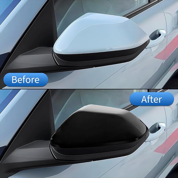 2PCS Exterior Side Mirror Covers Trim Compatible with Kia K4 2025-2026 Accessories (Glossy Black)